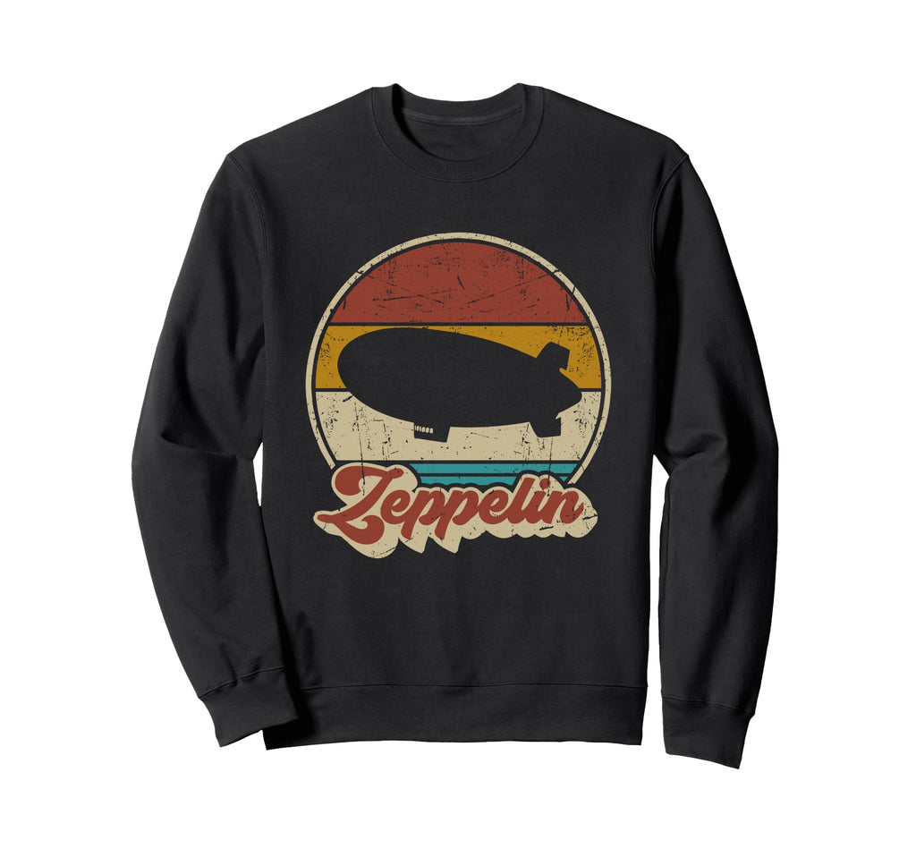 Funny Zeppelin Sunset Dirigible Sweatshirt - Minimalist Print for Adults - T-Shirt, Sweatshirt, Hoodie