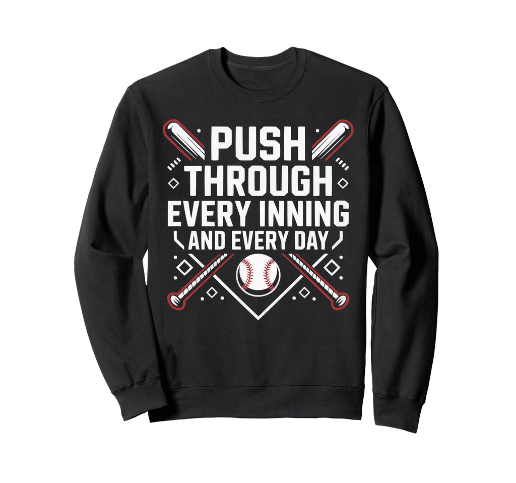 Baseball Dad Baseballer Daddy Baseball Sweatshirt - Graphic Print Unisex - T-Shirt, Sweatshirt, Hoodie
