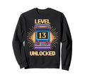 Level 13 Unlock Birthday Gamer 13 Sweatshirt - Minimalist Print Men Women - T-Shirt, Sweatshirt, Hoodie