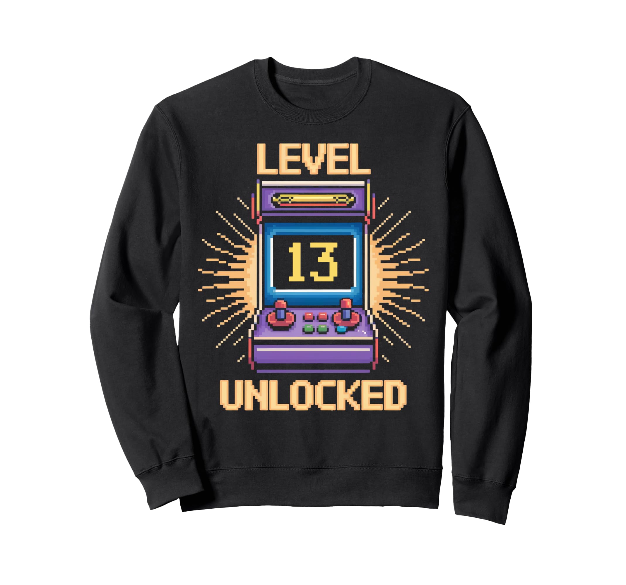 Level 13 Unlock Birthday Gamer 13 Sweatshirt - Minimalist Print Men Women - T-Shirt, Sweatshirt, Hoodie