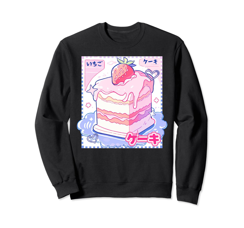 Strawberry Cake Y2K Anime Japanese Sweatshirt - Novelty Apparel Unisex - T-Shirt, Sweatshirt, Hoodie