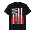 American Flag Baseball Flag T-Shirt - Fun Novelty Design for Adults - T-Shirt, Sweatshirt, Hoodie