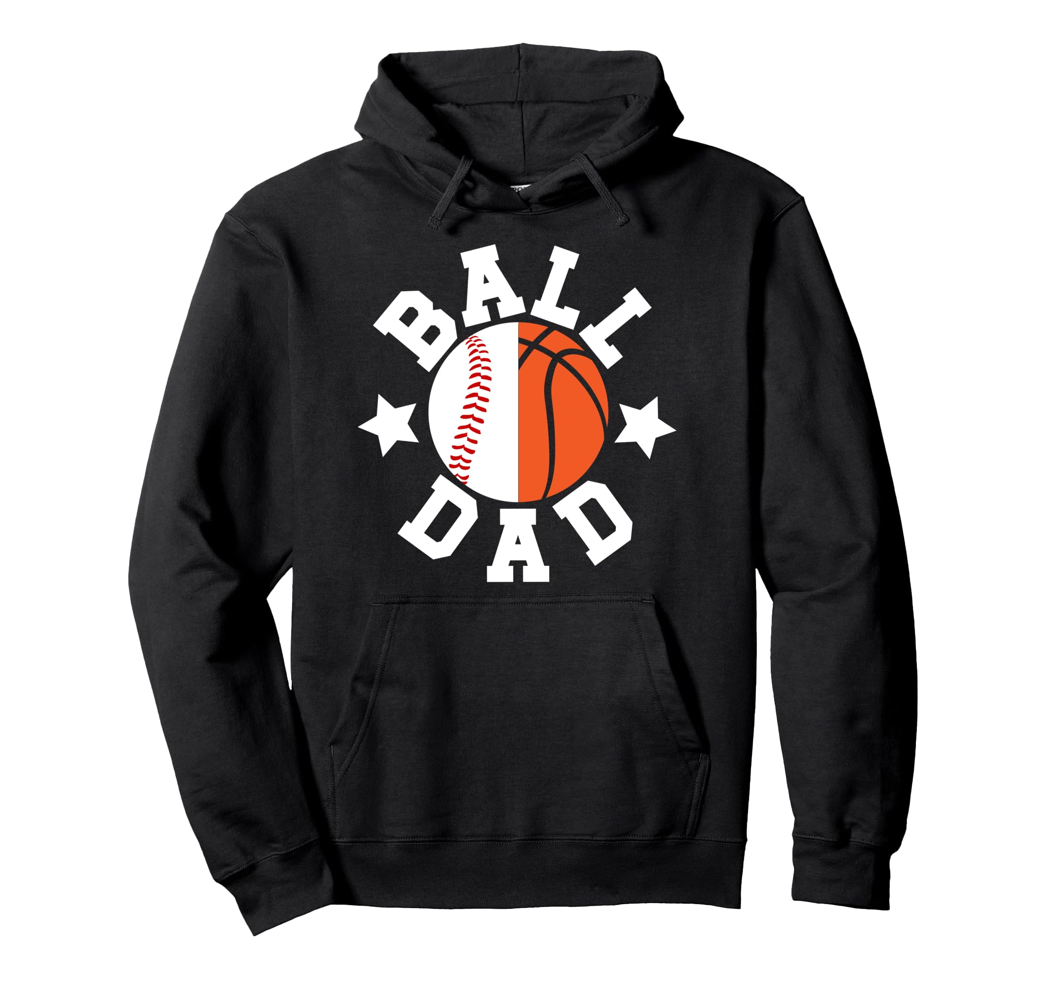 Ball Dad Proud Baseball Basketball Dad Hoodie - Minimalist Print Unisex - T-Shirt, Sweatshirt, Hoodie
