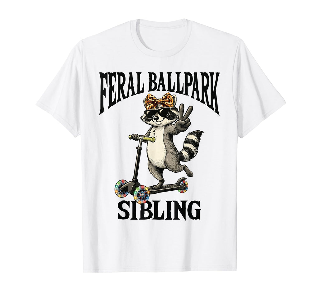 Raccoon And Scooter Feral Ballpark T-Shirt - Fun Novelty Design Men Women - T-Shirt, Sweatshirt, Hoodie