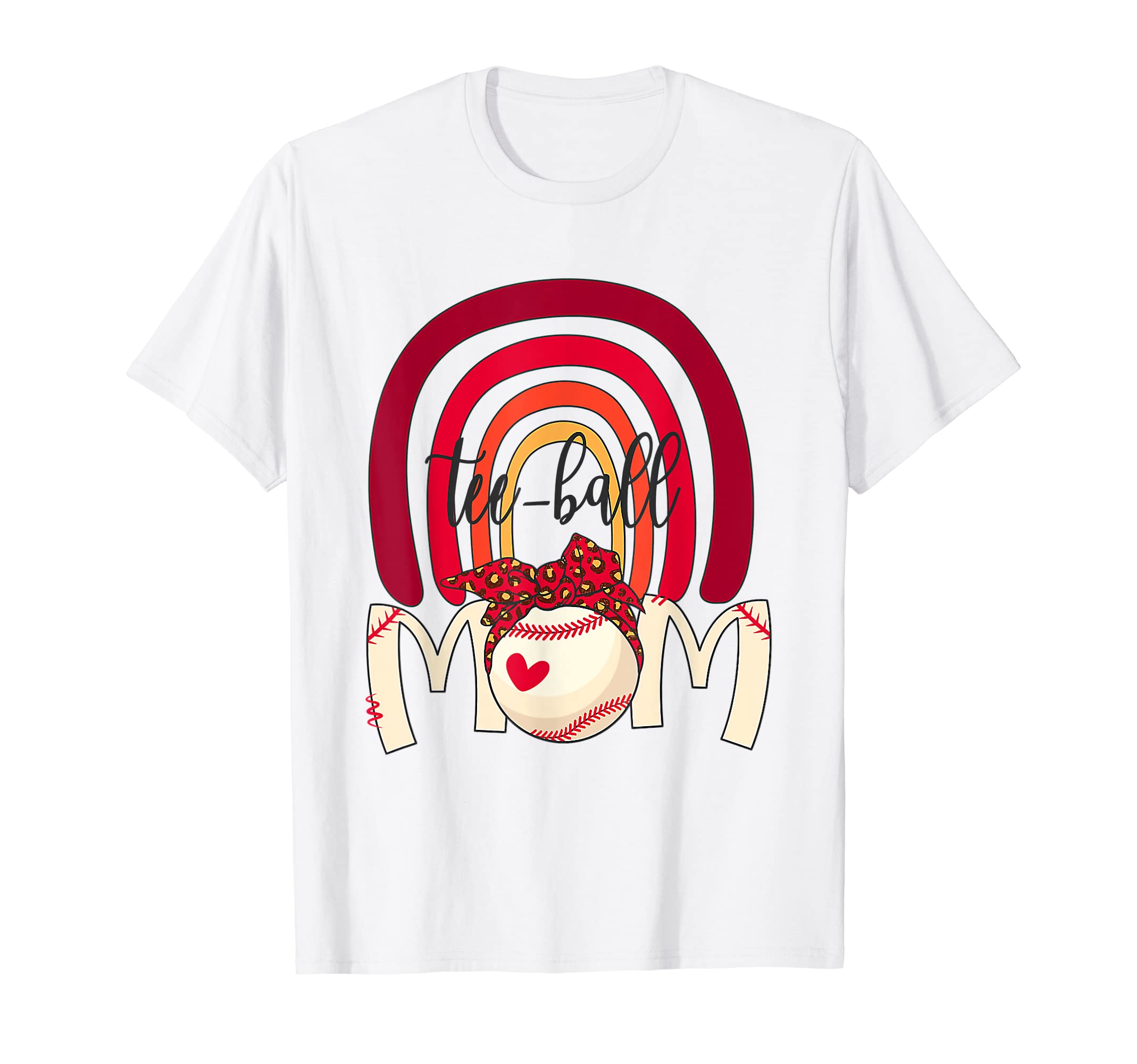 Mothers Day Teeball Mom Leopard Funny T-Shirt - Streetwear Style Unisex - T-Shirt, Sweatshirt, Hoodie