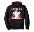 Lets Go Ghouls Ghost Groovy 70S Wavy Hoodie - Minimalist Print Men Women - T-Shirt, Sweatshirt, Hoodie