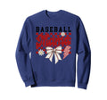 Baseball Mama Checkered Daisy Sweatshirt - Unique Graphic Men Women - T-Shirt, Sweatshirt, Hoodie