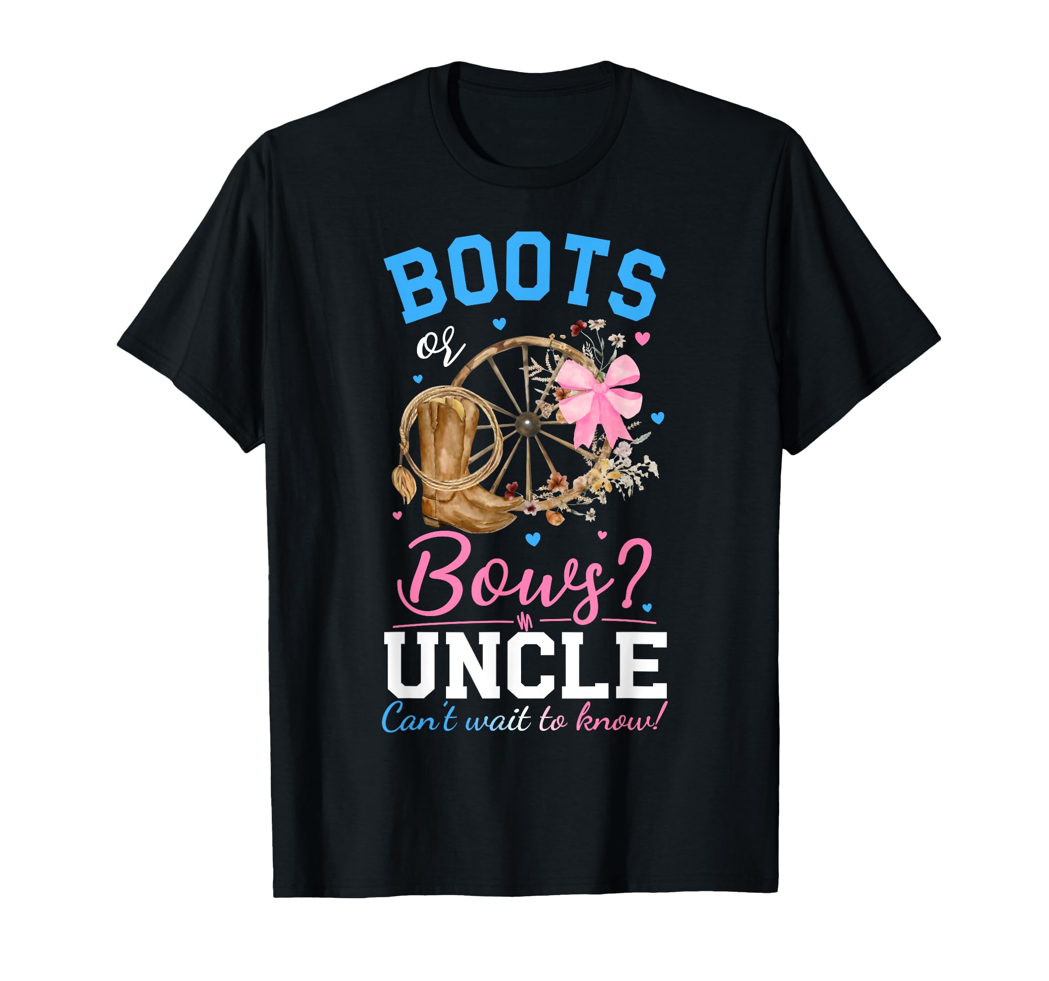 Boots Or Bows Gender Reveal Party T-Shirt - Aesthetic Graphic Men Women - T-Shirt, Sweatshirt, Hoodie