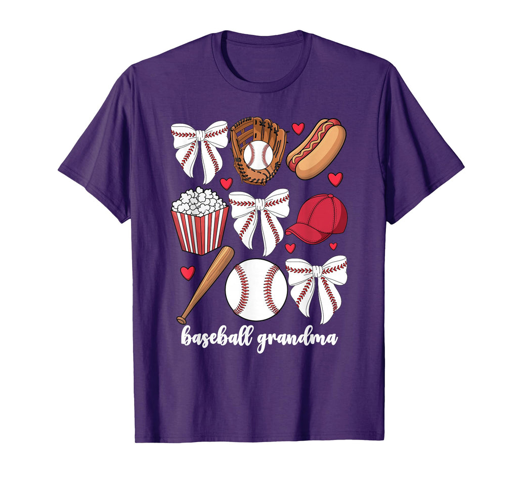 Baseball Grandma Coquette Bow T-Shirt - Aesthetic Graphic Men Women - T-Shirt, Sweatshirt, Hoodie