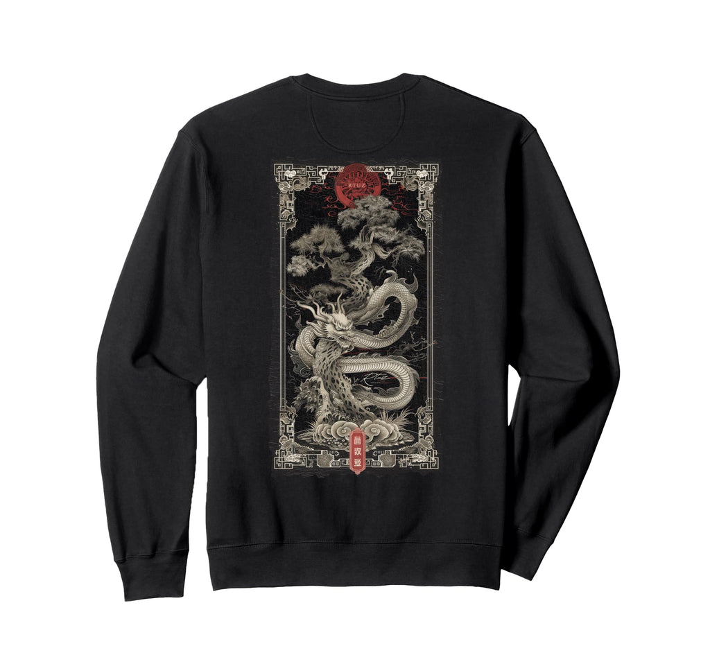 Aesthetic Back Dragon Y2K Streetwear Sweatshirt - Streetwear Style Unisex - T-Shirt, Sweatshirt, Hoodie