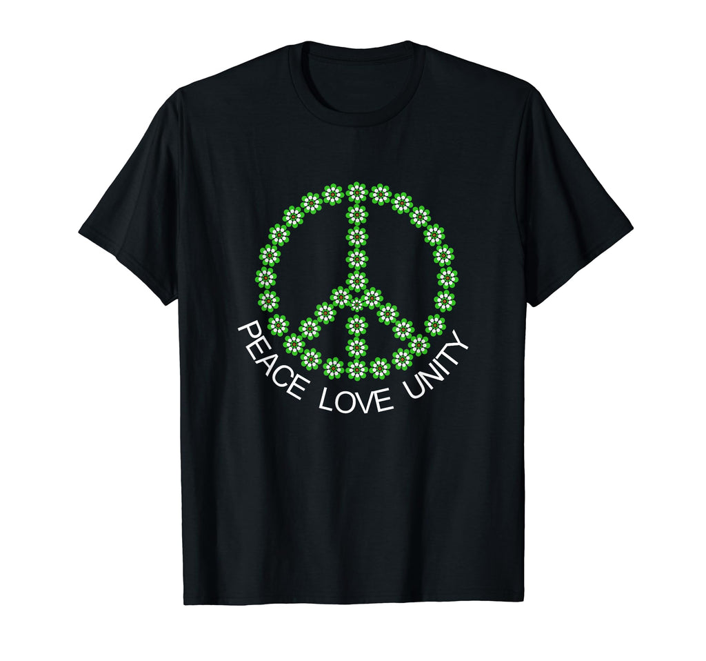 Flower Power Peace Love Unity T-Shirt - Custom Art Print Unisex - T-Shirt, Sweatshirt, Hoodie