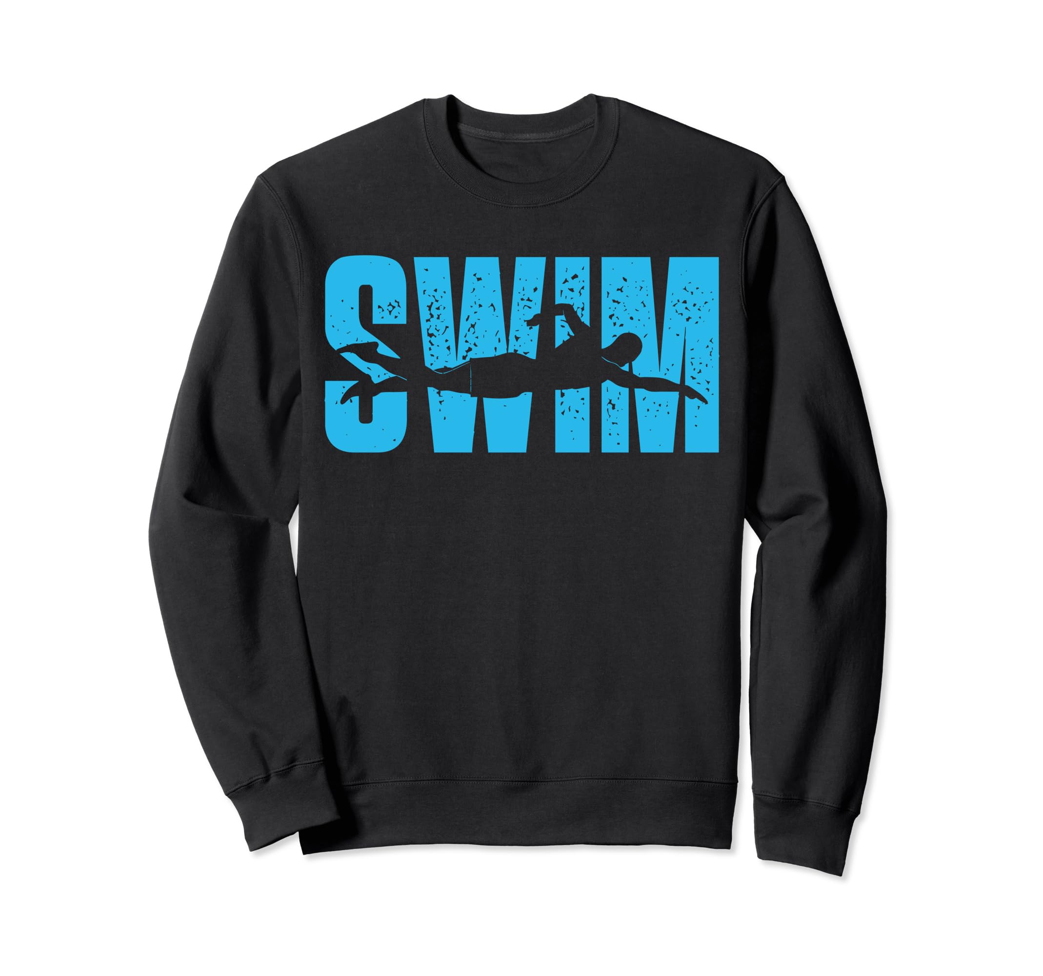 Distressed Pool Swimmer Funny Swim Sweatshirt - Unique Graphic Unisex - T-Shirt, Sweatshirt, Hoodie