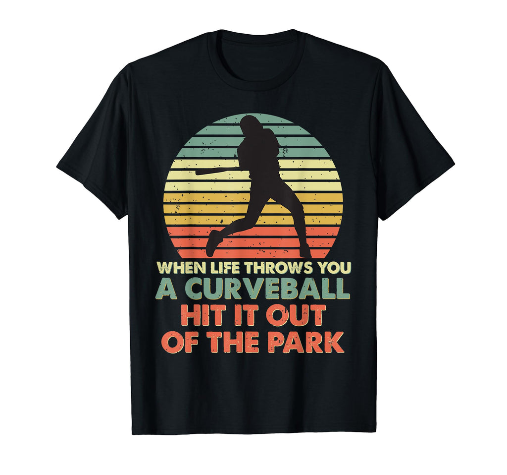 When Life Throws You Curveball Sunset T-Shirt - Graphic Print Men Women - T-Shirt, Sweatshirt, Hoodie