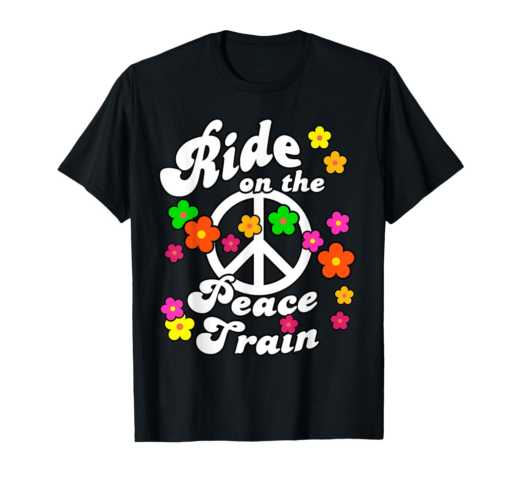 Peace Train Flower Power Hippies Peace T-Shirt - Unique Graphic Unisex - T-Shirt, Sweatshirt, Hoodie