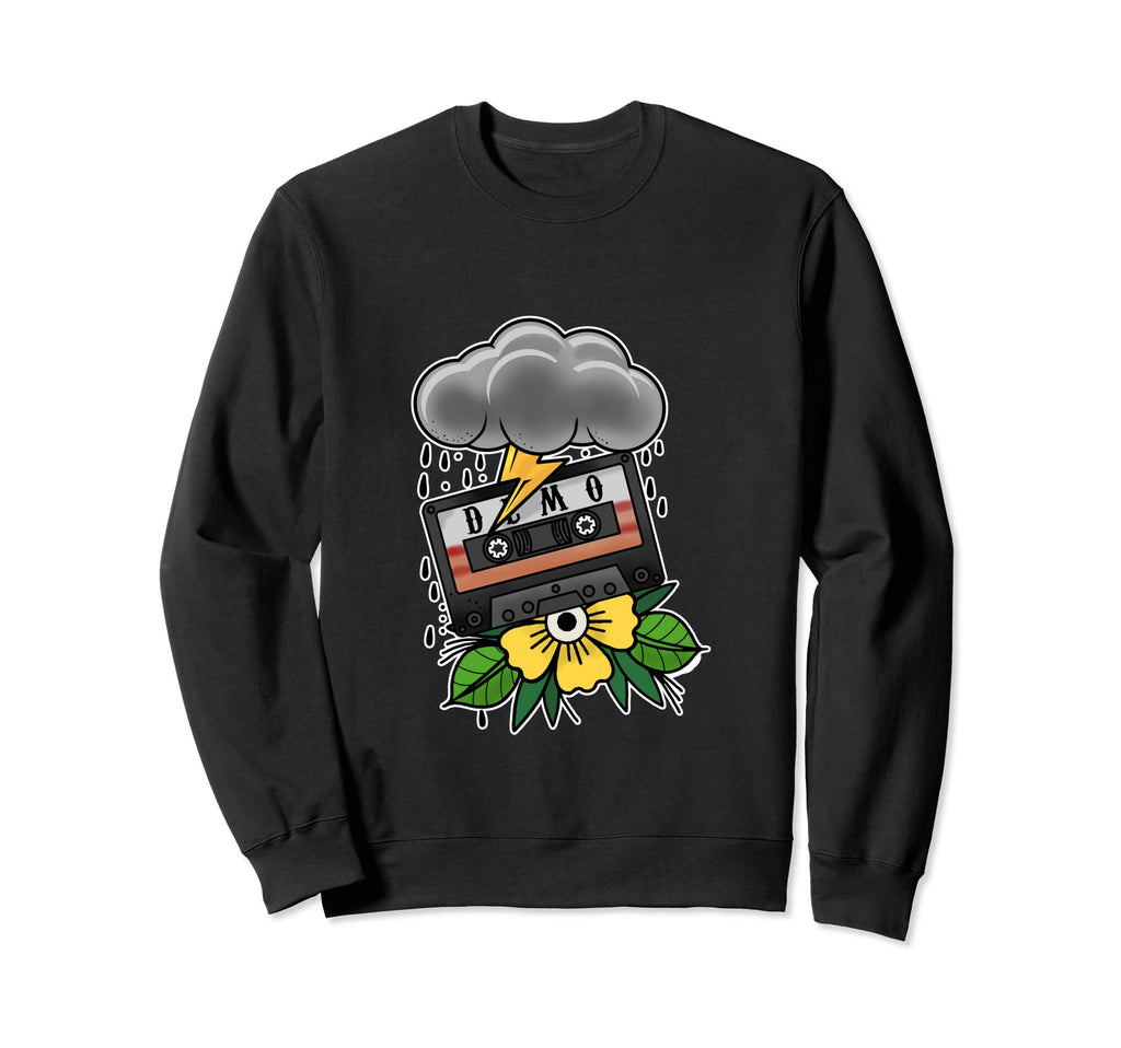 Demo Tape Cassette Rainy Cloud And Sweatshirt - Unique Graphic Men Women - T-Shirt, Sweatshirt, Hoodie