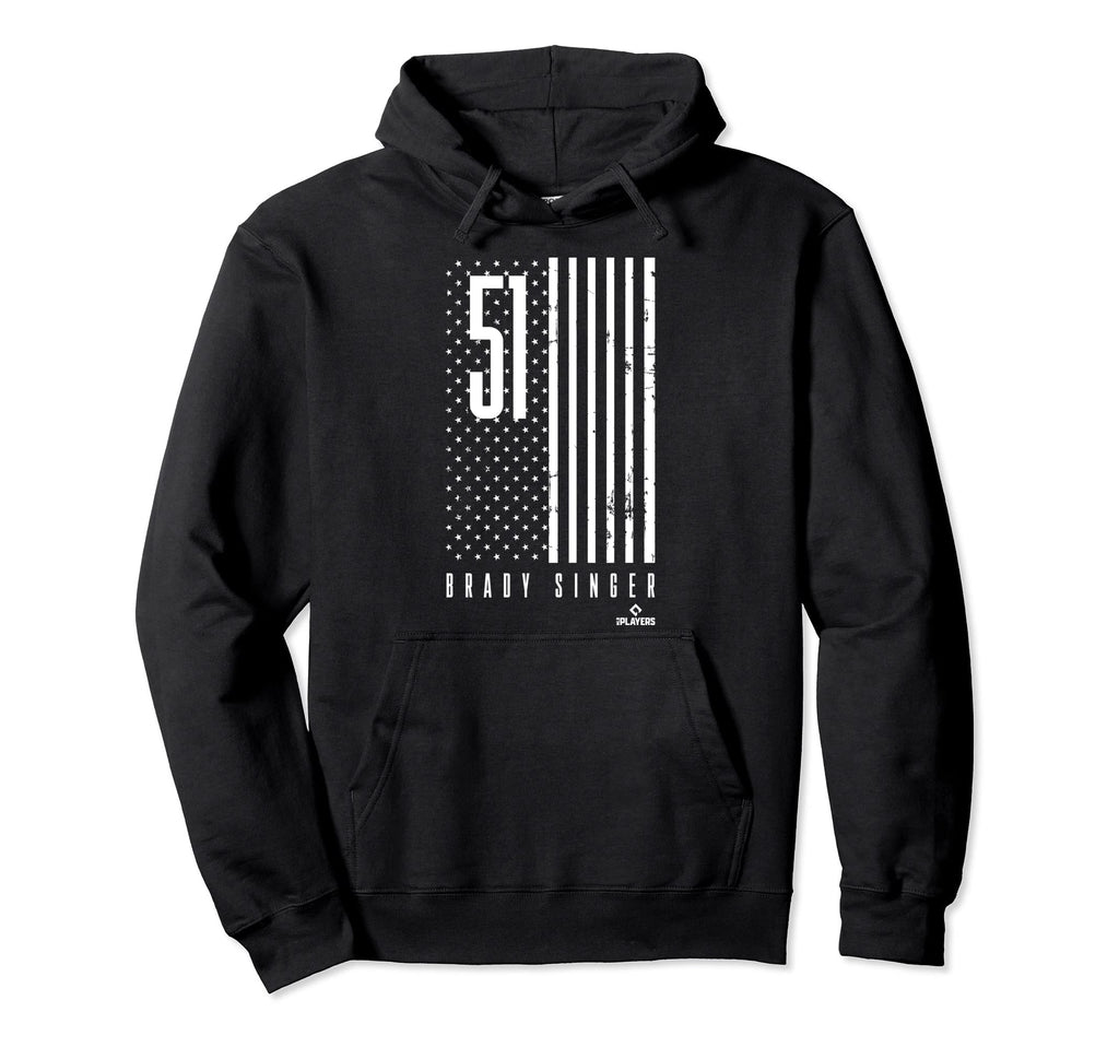 Brady Singer American Flag Mlbpa Kansas Hoodie - Streetwear Style Unisex - T-Shirt, Sweatshirt, Hoodie