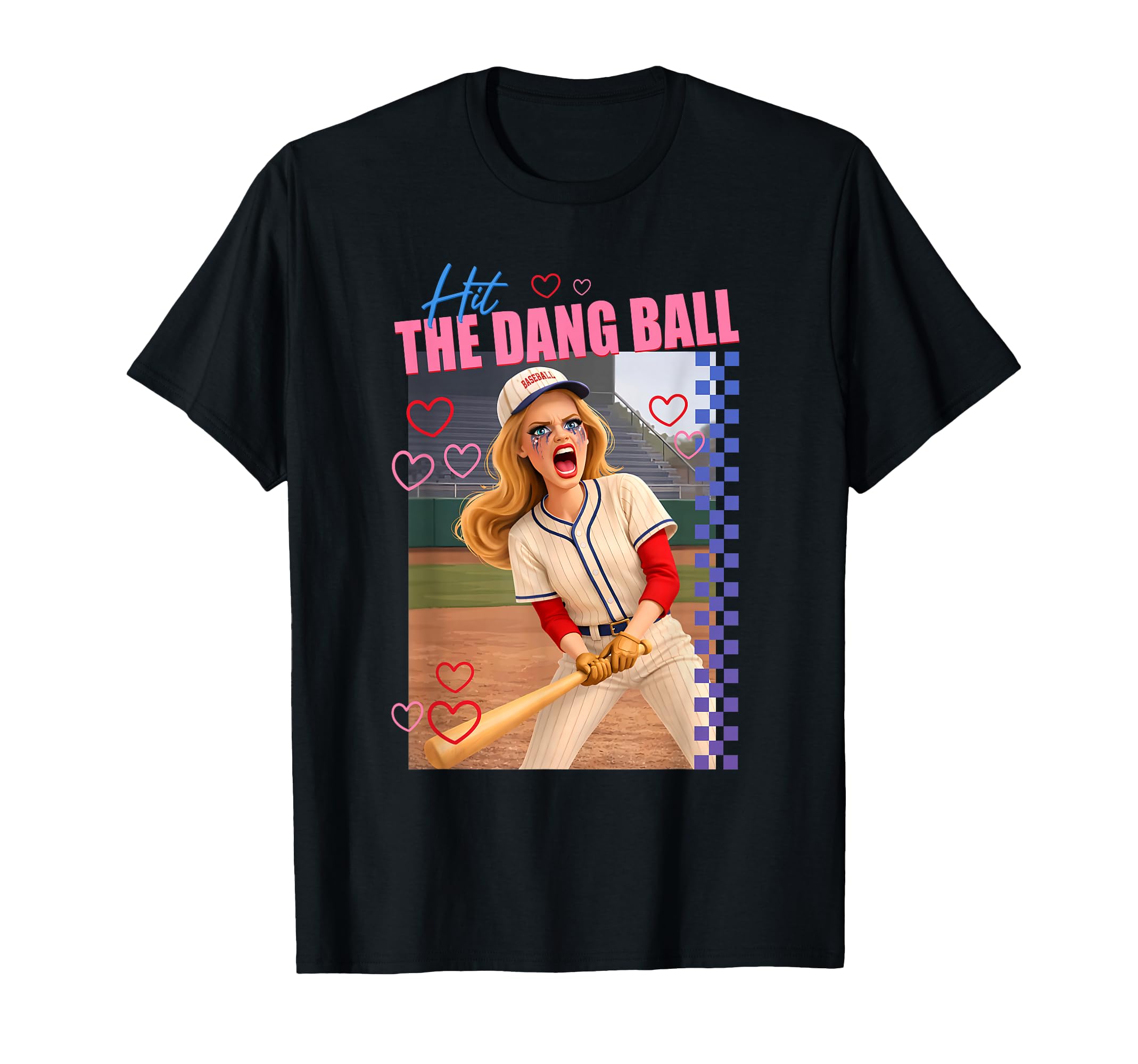 Hit Dang Ball Baseball Mom Gameday T-Shirt - Minimalist Print Men Women - T-Shirt, Sweatshirt, Hoodie