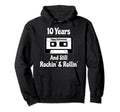 10Th Wedding Anniversary 10 Years Hoodie - Unique Graphic for Adults - T-Shirt, Sweatshirt, Hoodie