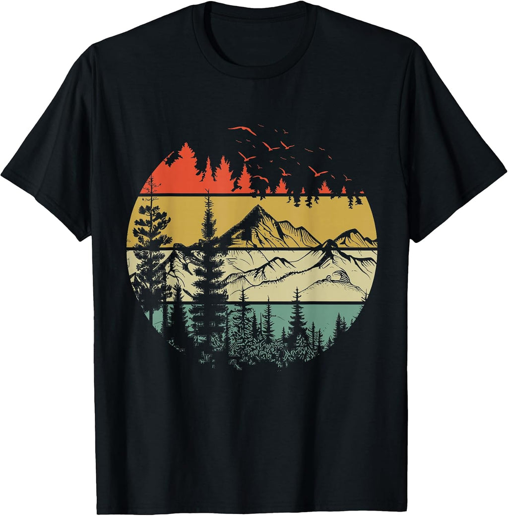 Retro Forest Trees Outdoors Nature Vintage Graphic - Adult & Kids T-Shirts, Sweatshirts & Hoodies apparel design preview 1