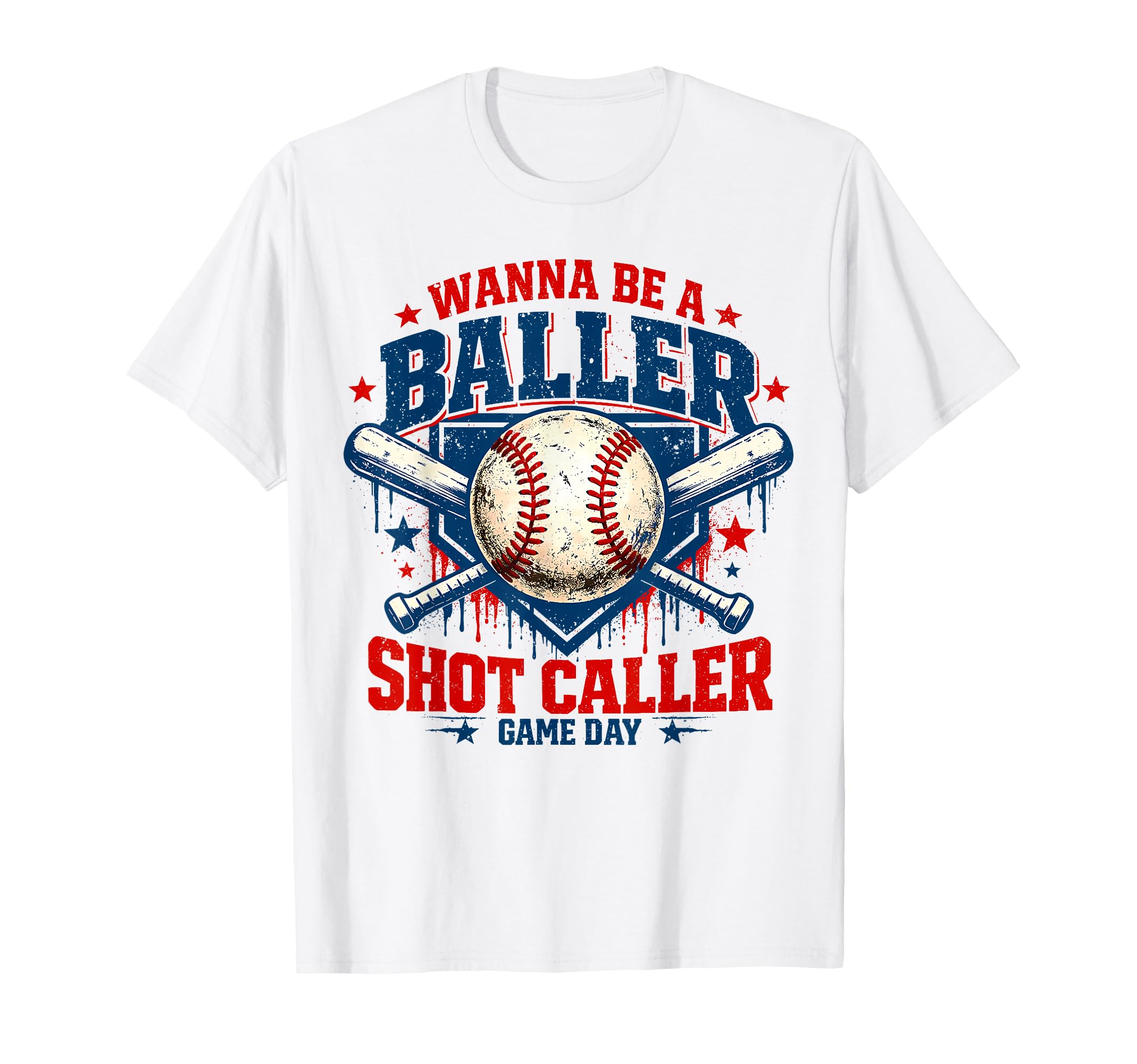 Wanna Be Baller Shot Caller Game Day T-Shirt - Custom Art Print Unisex - T-Shirt, Sweatshirt, Hoodie