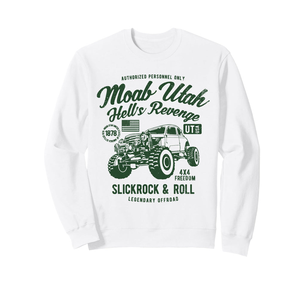 Moab Utah Hells Revenge 4X4 Distressed Sweatshirt - Streetwear Style Unisex - T-Shirt, Sweatshirt, Hoodie