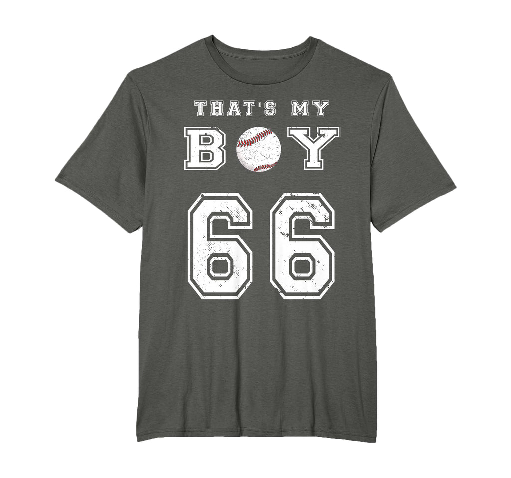 Thats My Baseball 66 Jersey Number Mom T-Shirt - Custom Art Print Unisex - T-Shirt, Sweatshirt, Hoodie
