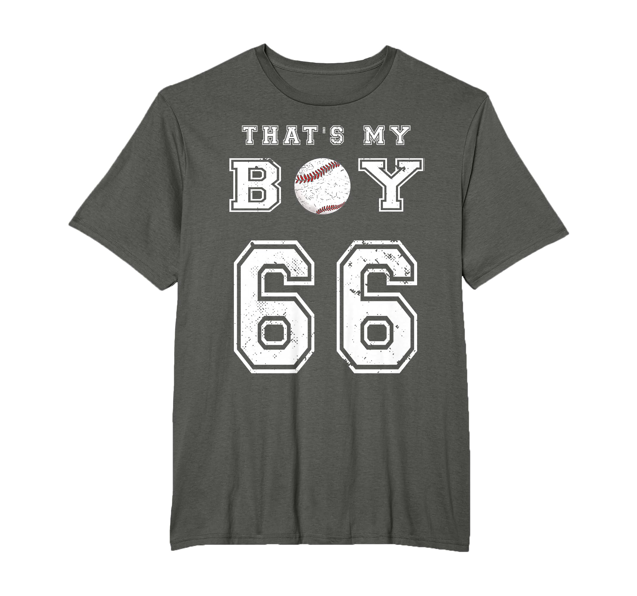 Thats My Baseball 66 Jersey Number Mom T-Shirt - Custom Art Print Unisex - T-Shirt, Sweatshirt, Hoodie