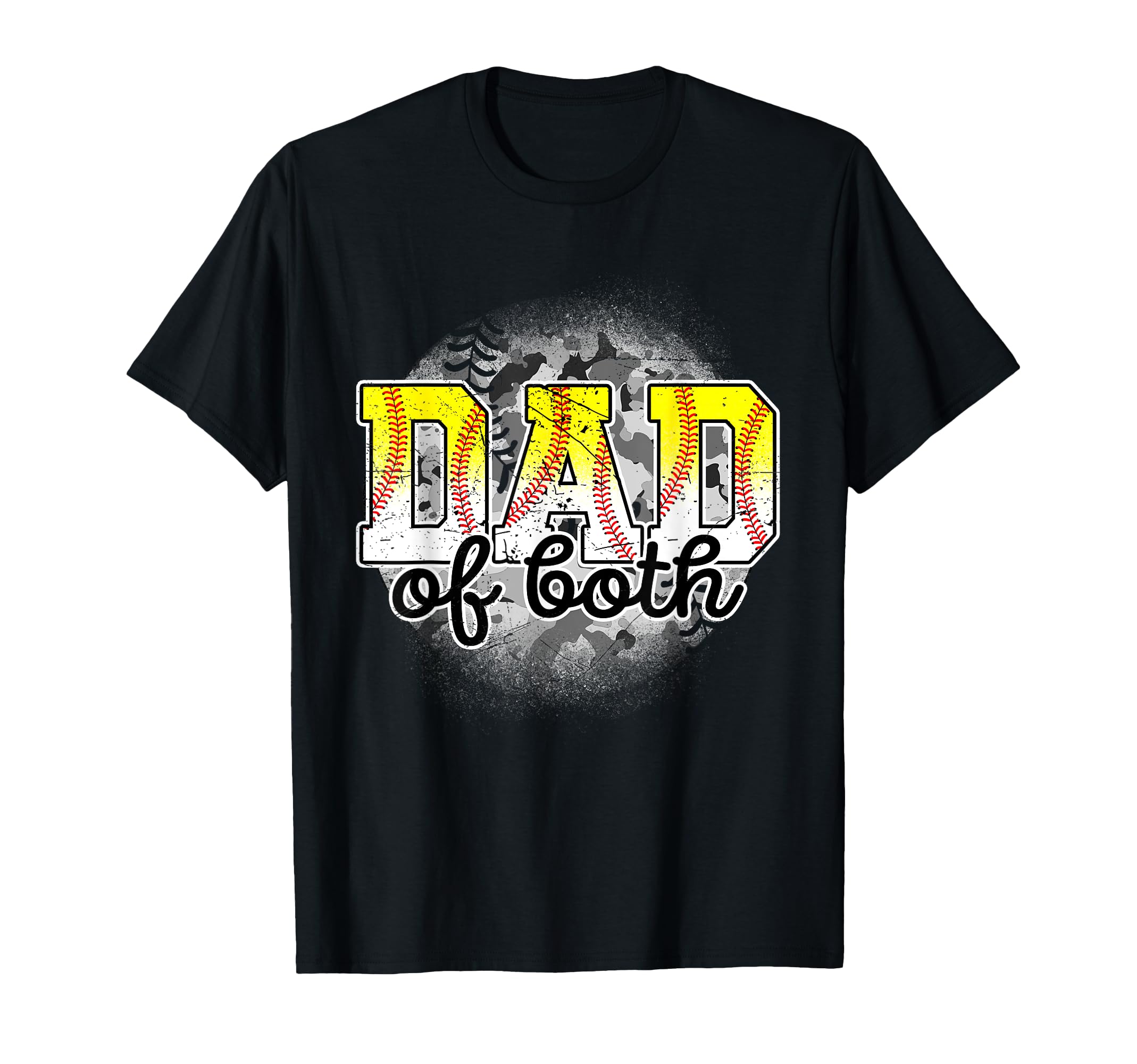 Dad Both Baseball Softball Fathers Day T-Shirt - Graphic Print Men Women - T-Shirt, Sweatshirt, Hoodie