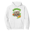 Wombat Groovy Floral Wombat Watercolor Hoodie - Trendy Graphic for Adults - T-Shirt, Sweatshirt, Hoodie