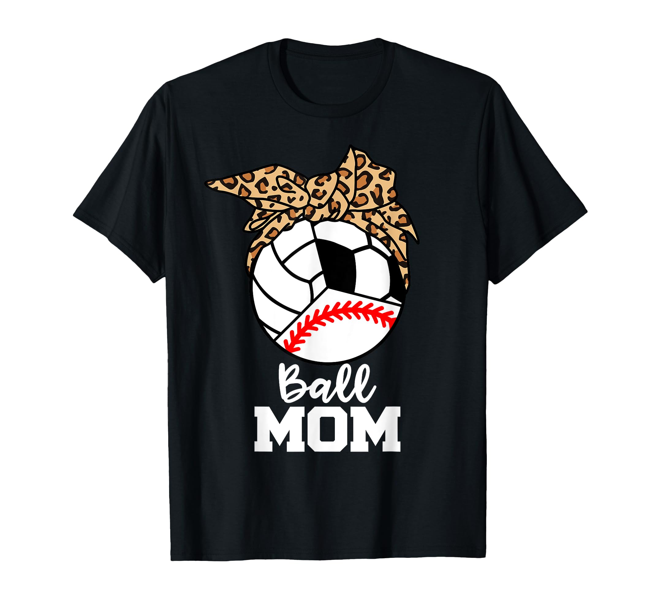 Ball Mom Funny Baseball Volleyball T-Shirt - Trendy Graphic for Adults - T-Shirt, Sweatshirt, Hoodie