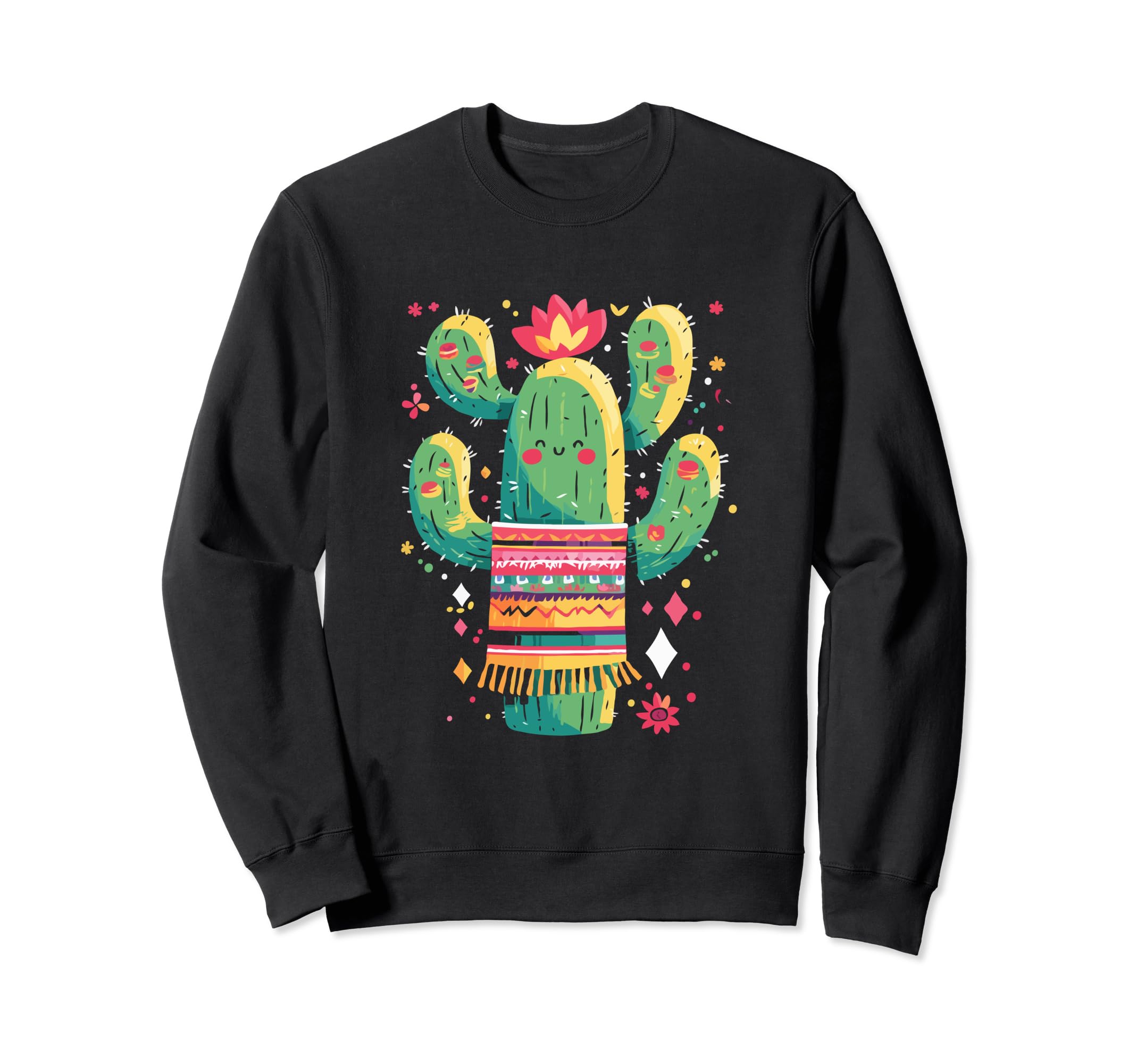 Cactus Serape Succulent Plant Cacti Sweatshirt - Unique Graphic for Adults - T-Shirt, Sweatshirt, Hoodie