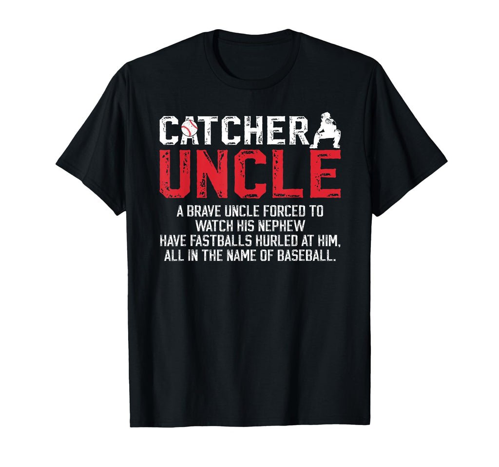 Baseball Catcher Uncle Baseball T-Shirt - Custom Art Print for Adults - T-Shirt, Sweatshirt, Hoodie
