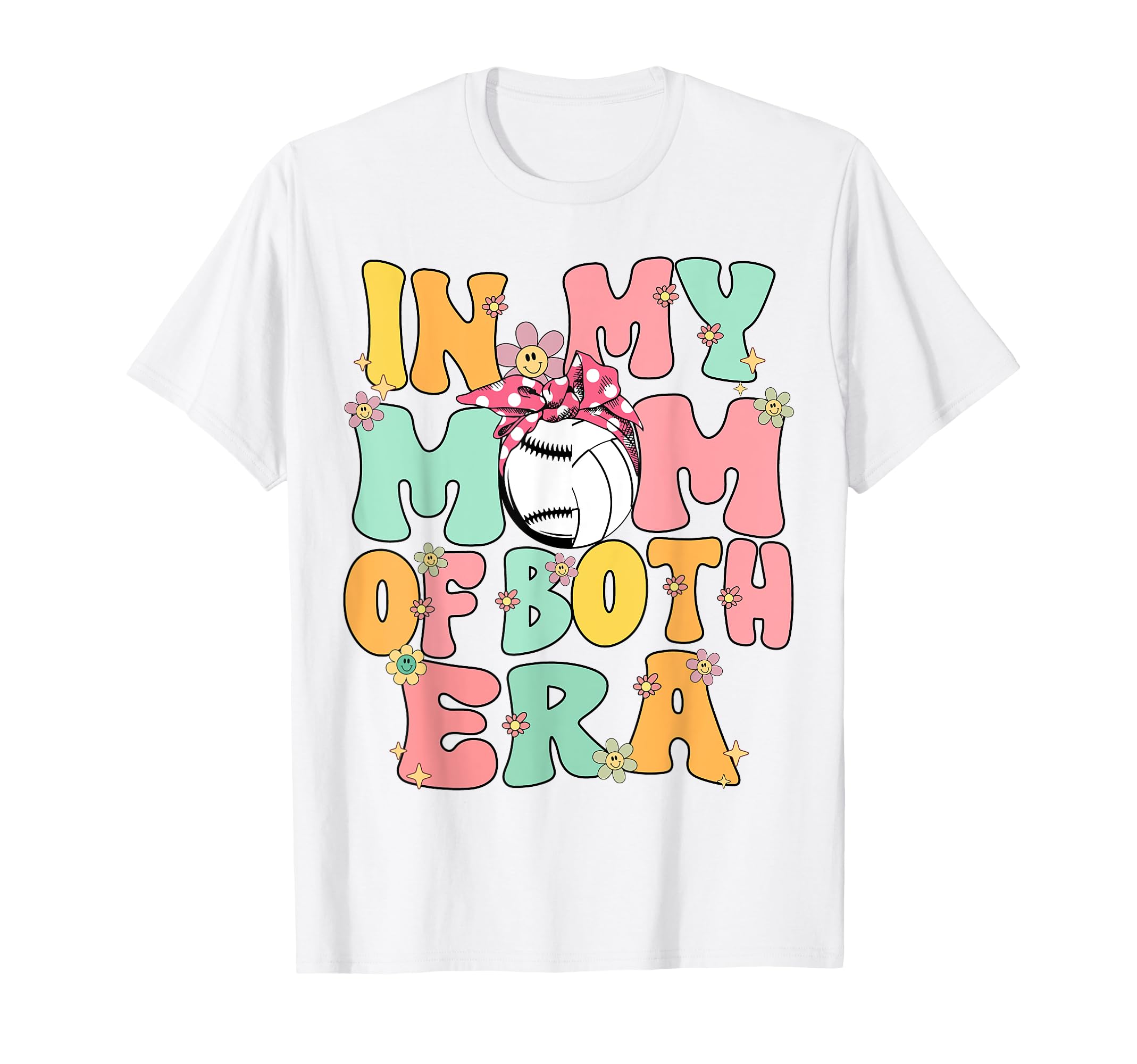 My Mom Both Era Groovy Baseball T-Shirt - Minimalist Print Men Women - T-Shirt, Sweatshirt, Hoodie