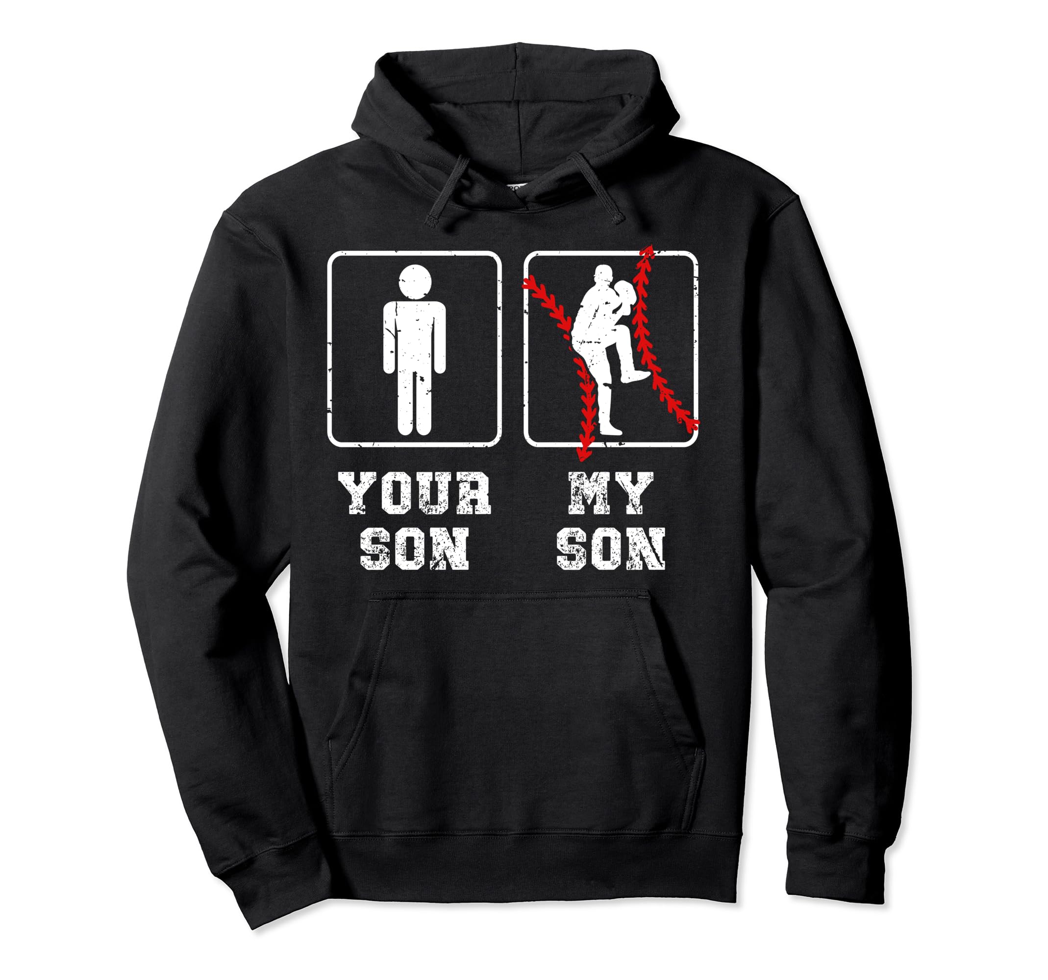 My Son Baseball Pitcher Dad Baseball Hoodie - Trendy Graphic for Adults - T-Shirt, Sweatshirt, Hoodie