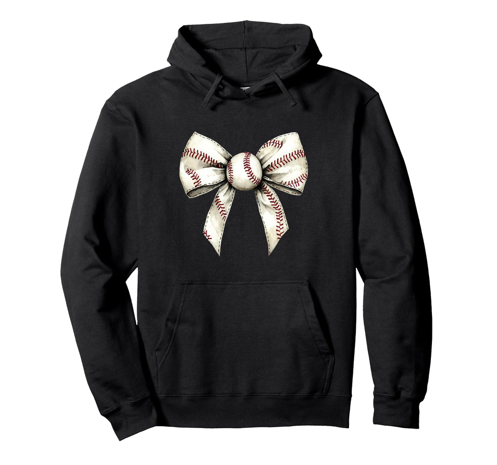 Baseball Coquette Bow Baseball Mom Hoodie - Streetwear Style Unisex - T-Shirt, Sweatshirt, Hoodie