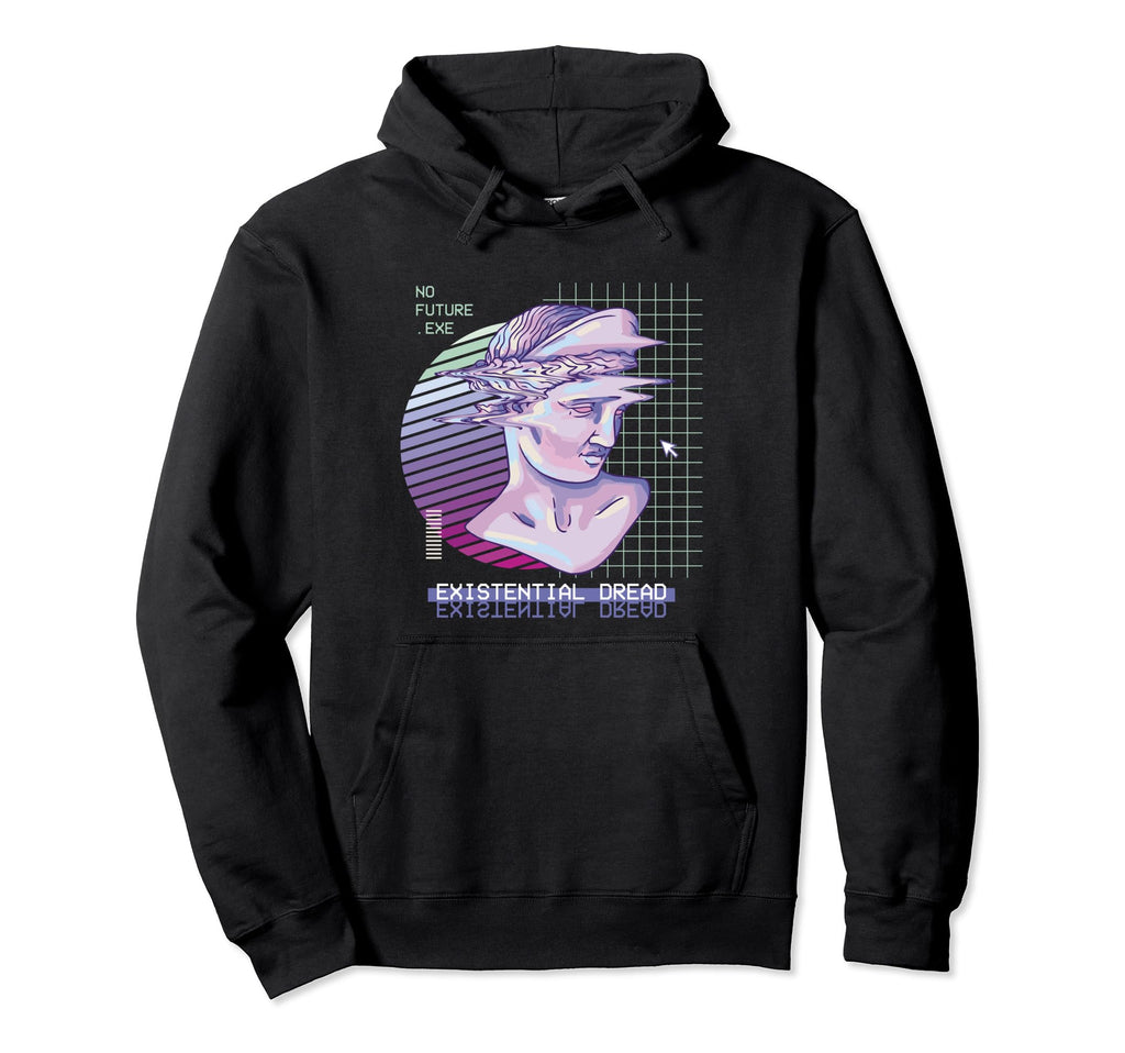 Existential Dread Vaporwave Aesthetic Hoodie - Novelty Apparel Men Women - T-Shirt, Sweatshirt, Hoodie