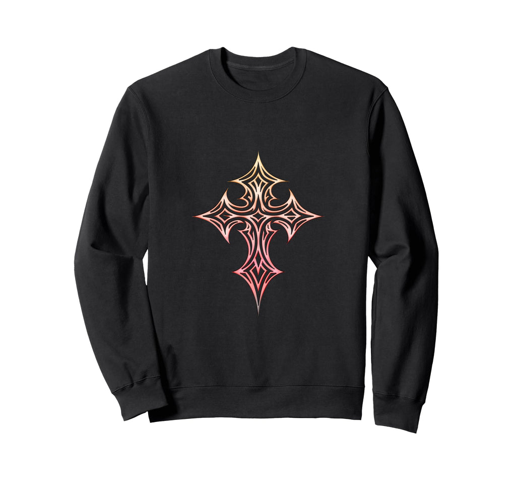 Gothic Cross Y2K Aesthetic Emo Goth Sweatshirt - Graphic Print for Adults - T-Shirt, Sweatshirt, Hoodie