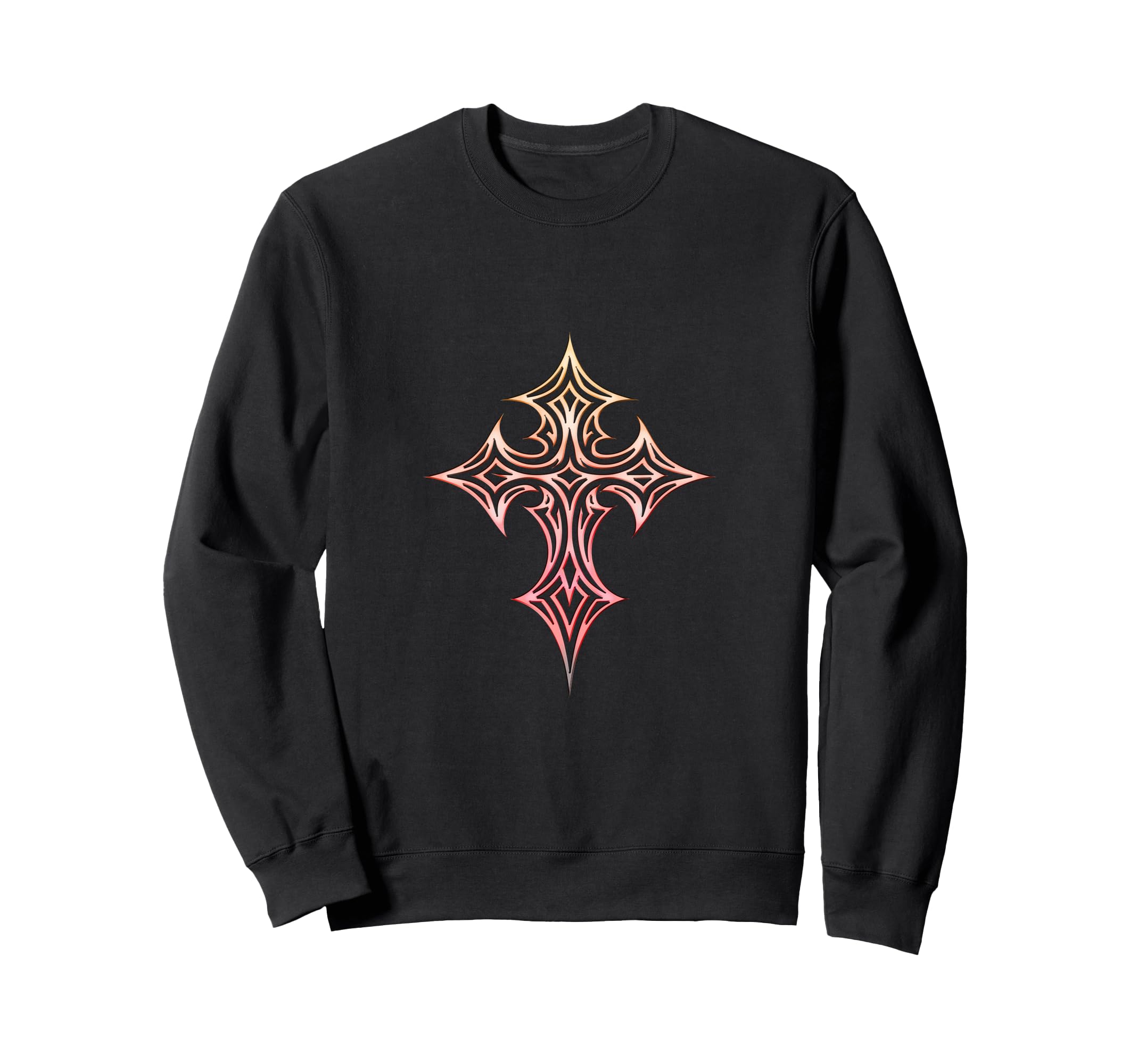 Gothic Cross Y2K Aesthetic Emo Goth Sweatshirt - Graphic Print for Adults - T-Shirt, Sweatshirt, Hoodie