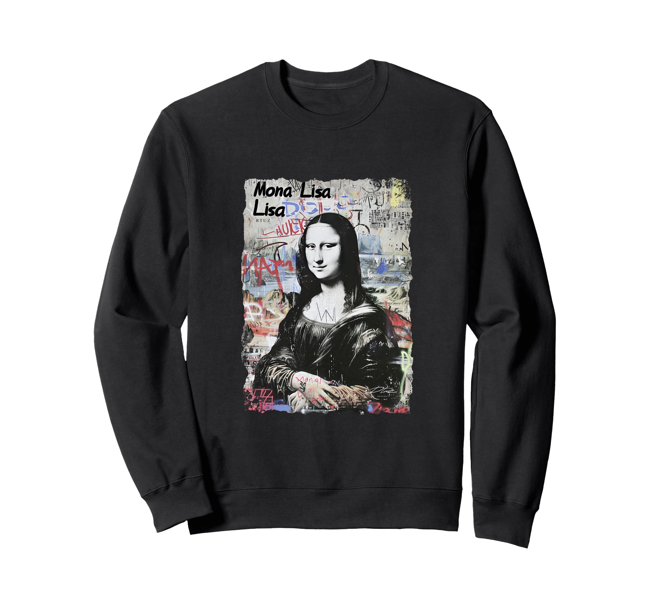 Mona Lisa Aesthetic Y2K Sweatshirt - Fun Novelty Design Men Women - T-Shirt, Sweatshirt, Hoodie