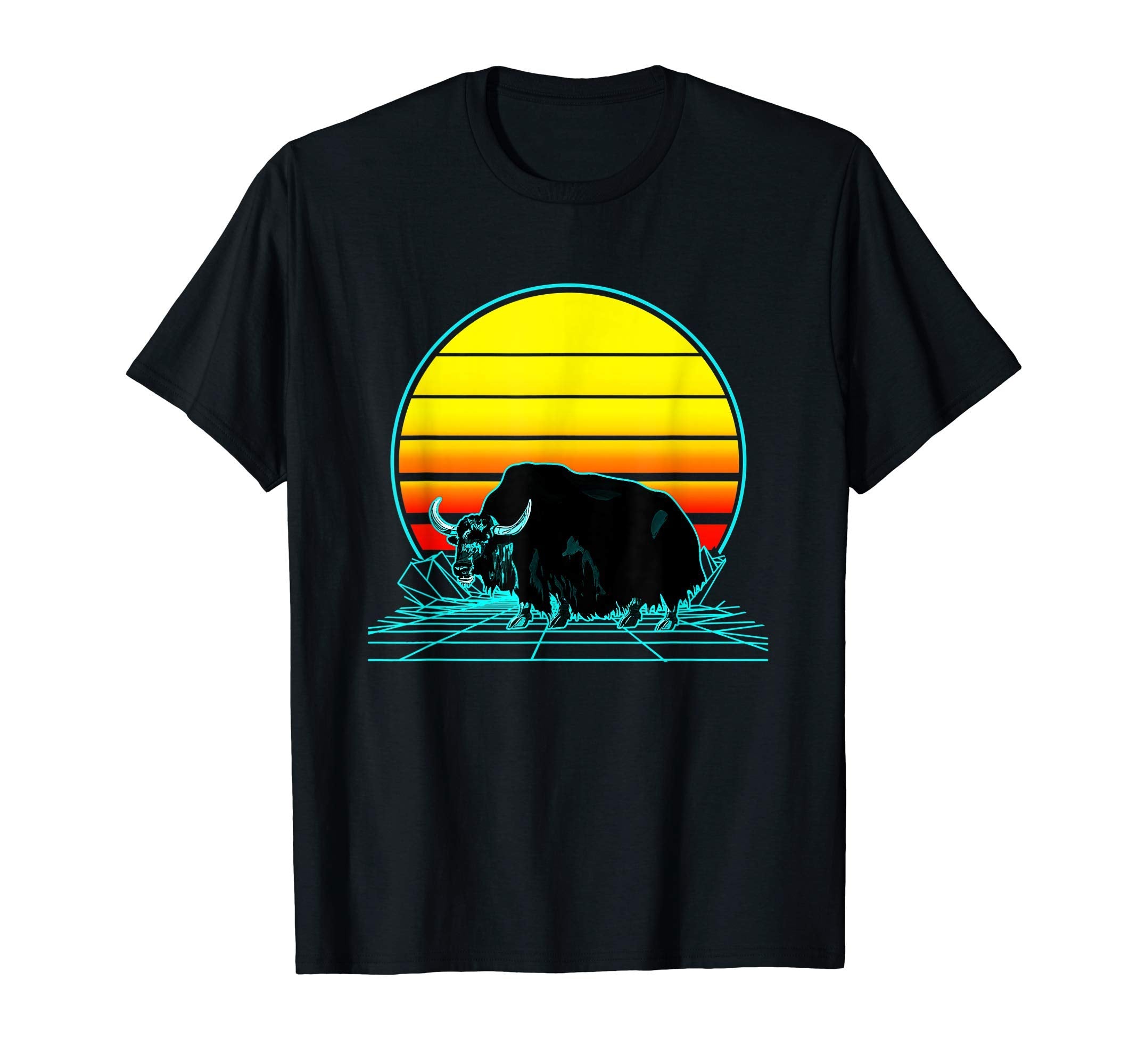 Sunset Yak T-Shirt - Custom Art Print Unisex - T-Shirt, Sweatshirt, Hoodie