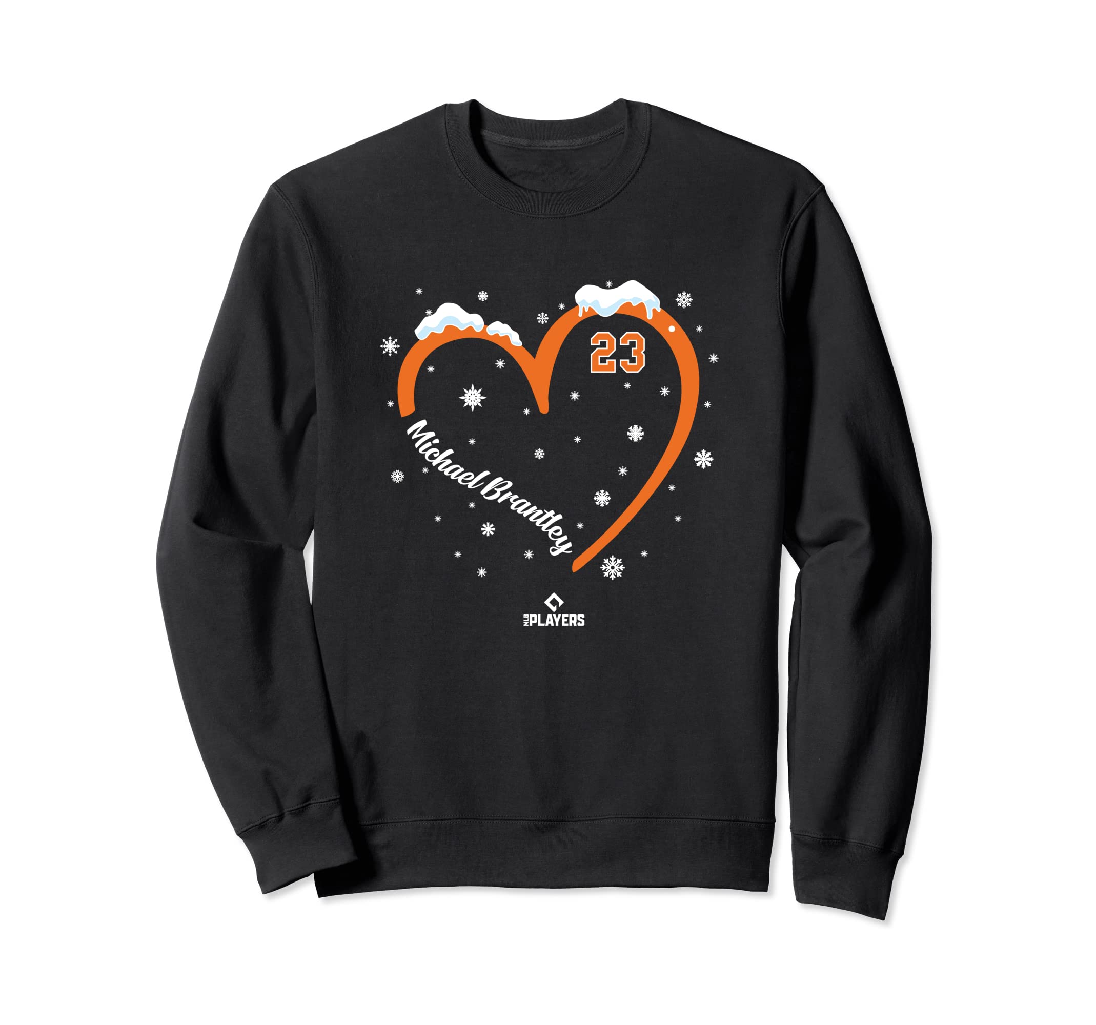 Michael Brantley Heart Mlbpa Sweatshirt - Minimalist Print for Adults - T-Shirt, Sweatshirt, Hoodie