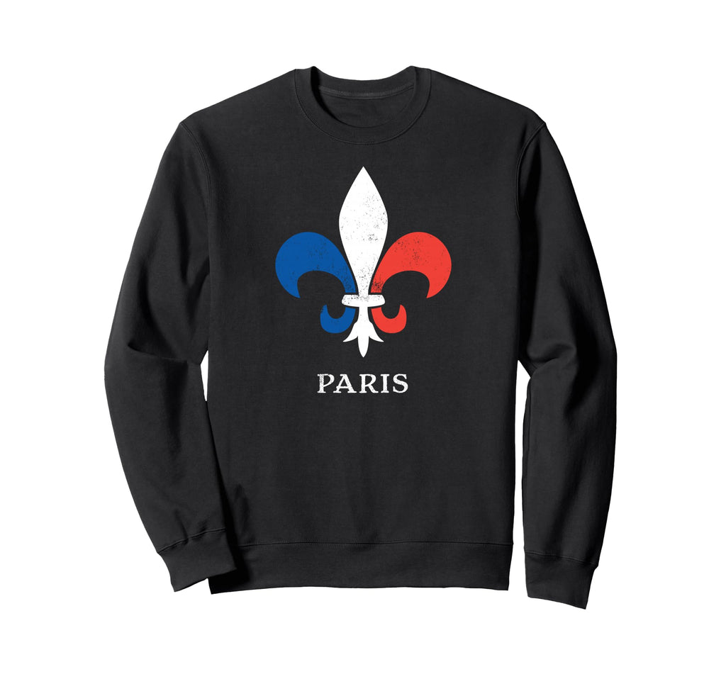 Paris France Fleur De Lys Sweatshirt - Minimalist Print Men Women - T-Shirt, Sweatshirt, Hoodie