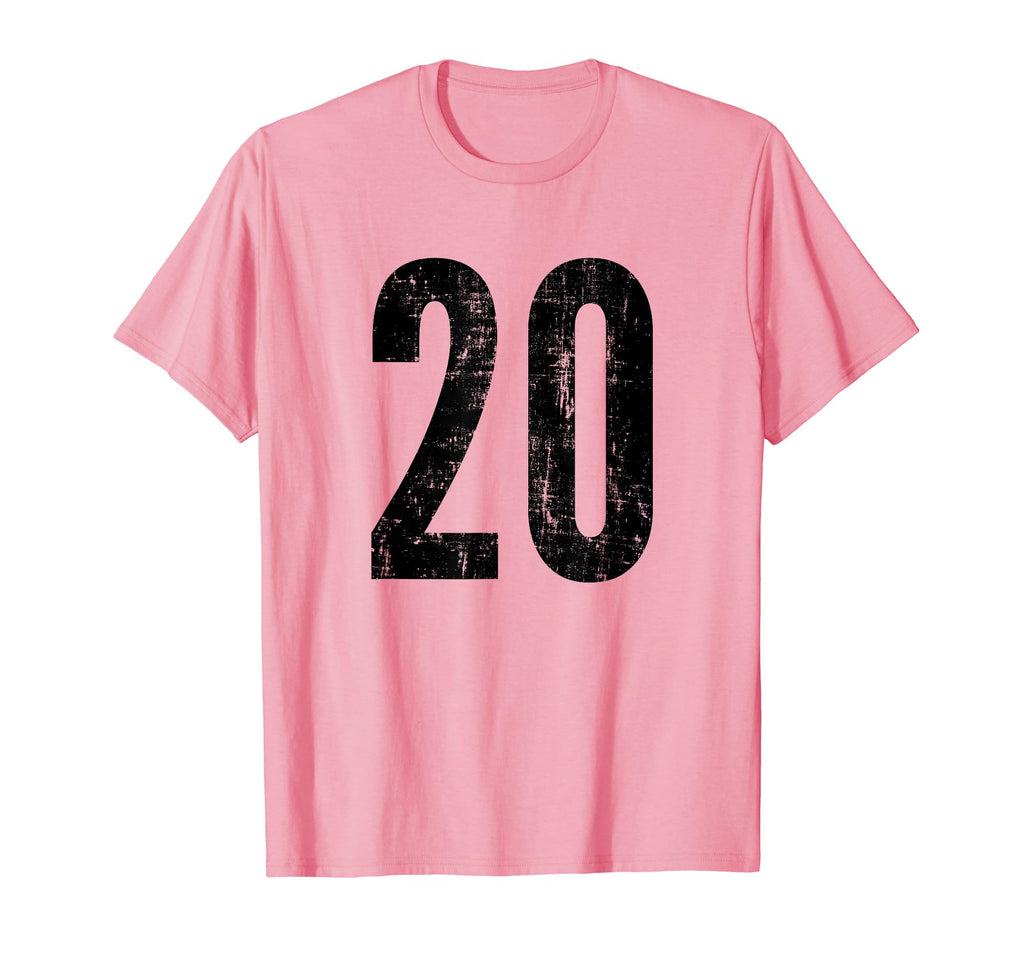Number 20 Distressed Sport Team T-Shirt - Trendy Graphic Men Women - T-Shirt, Sweatshirt, Hoodie