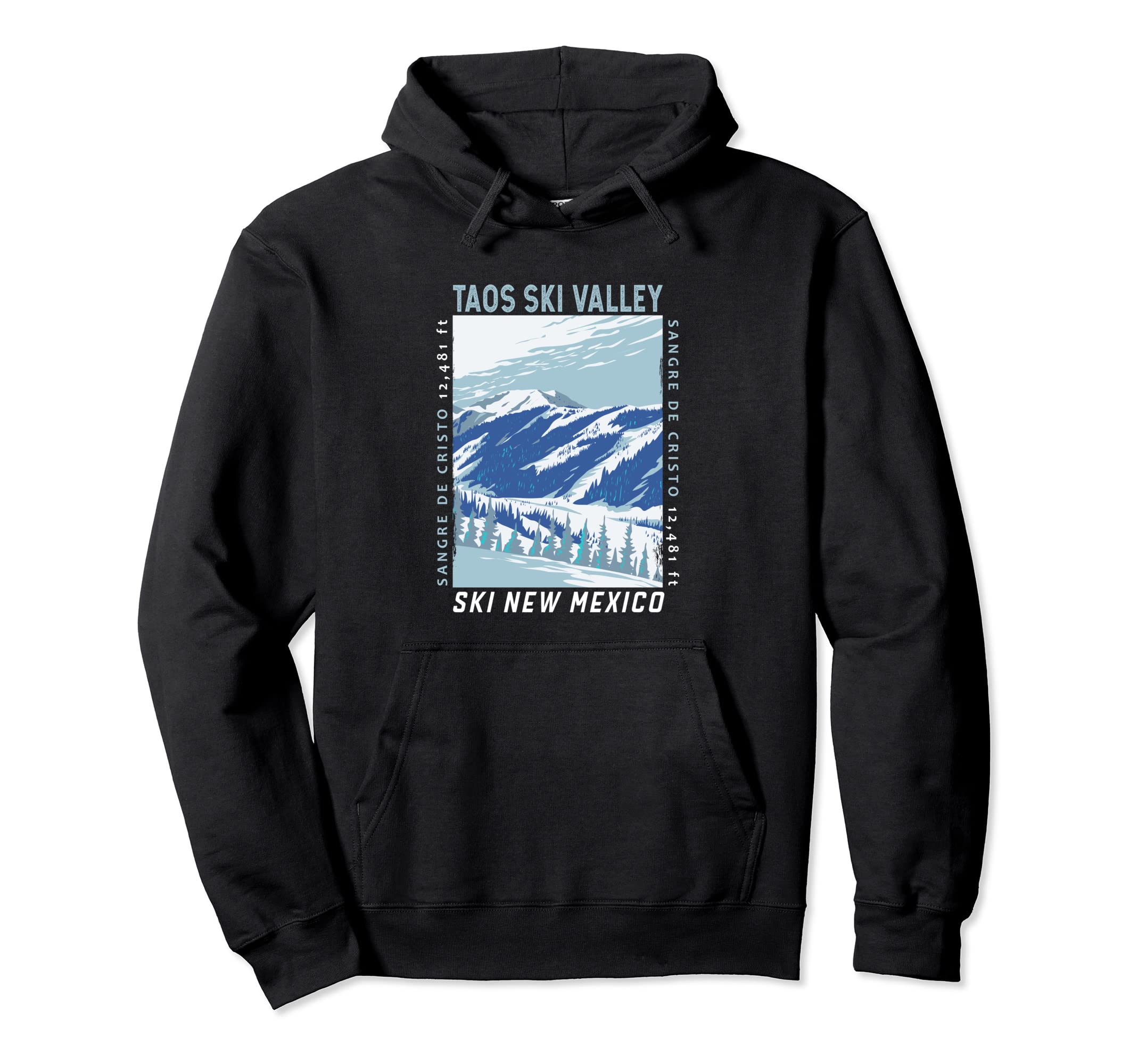 Taos Ski Valley Ski Area New Mexico Hoodie - Graphic Print Men Women - T-Shirt, Sweatshirt, Hoodie