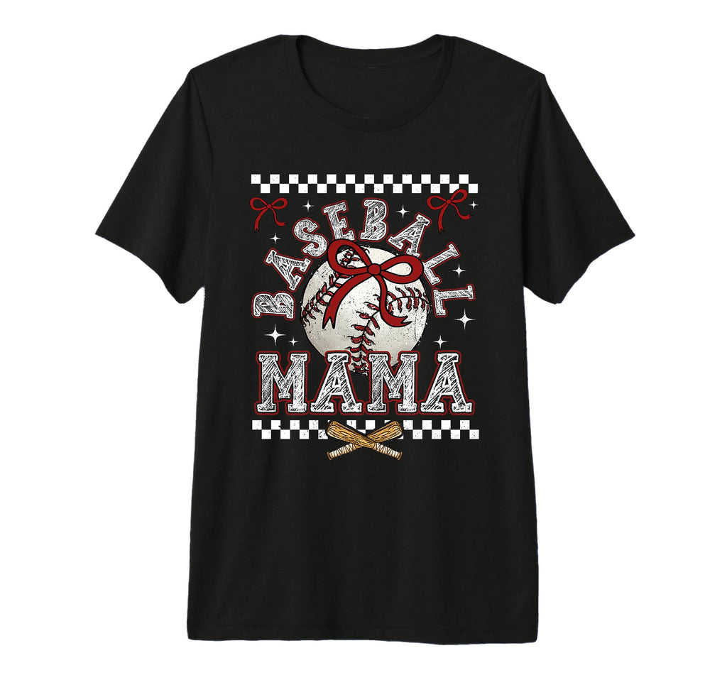 Baseball Mama Checkered Baseball Mama T-Shirt - Unique Graphic Men Women - T-Shirt, Sweatshirt, Hoodie