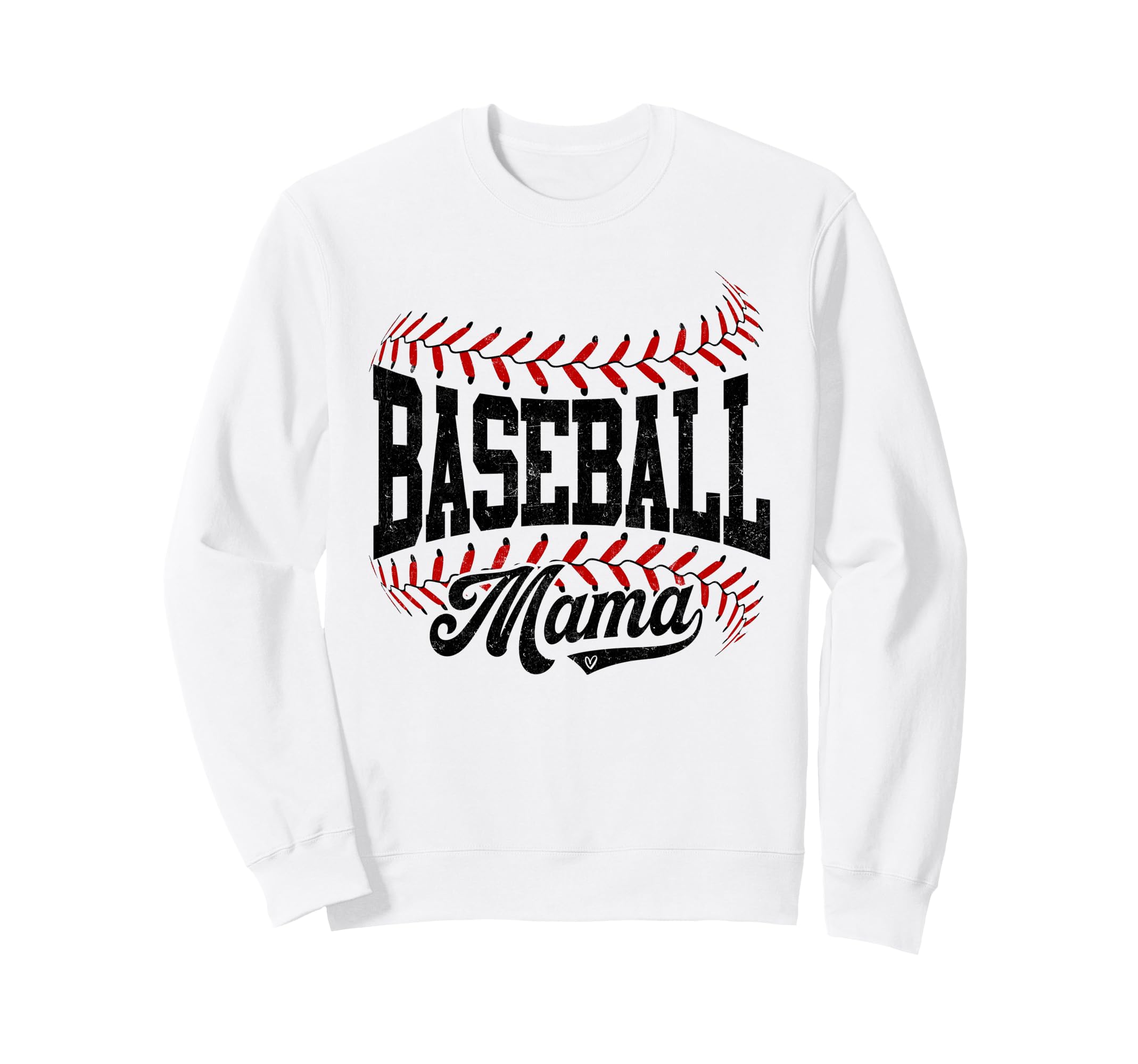 Baseball Mama Baseball Mom Player Heart Sweatshirt - Unique Graphic Unisex - T-Shirt, Sweatshirt, Hoodie