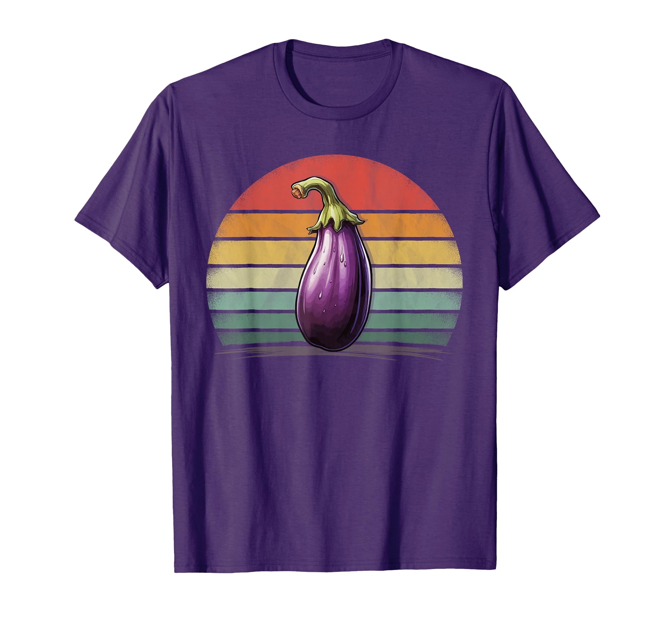 Eggplant Vegetable Distressed Eggplant T-Shirt - Novelty Apparel for Adults - T-Shirt, Sweatshirt, Hoodie