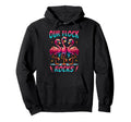 Our Flock Rocks Flamingo Matching Hoodie - Casual Everyday Wear Men Women - T-Shirt, Sweatshirt, Hoodie
