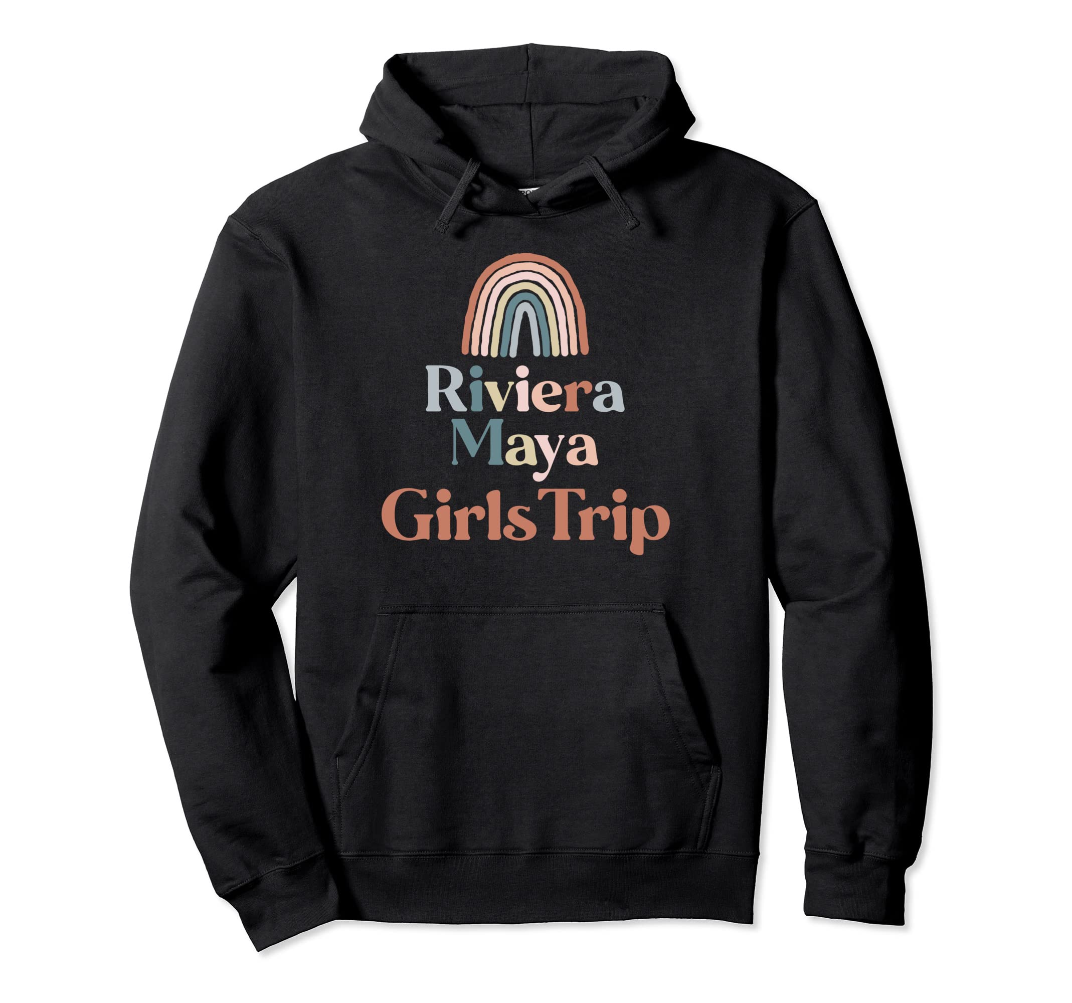 Riviera Maya Trip Boho Rainbow Group Hoodie - Minimalist Print Men Women - T-Shirt, Sweatshirt, Hoodie