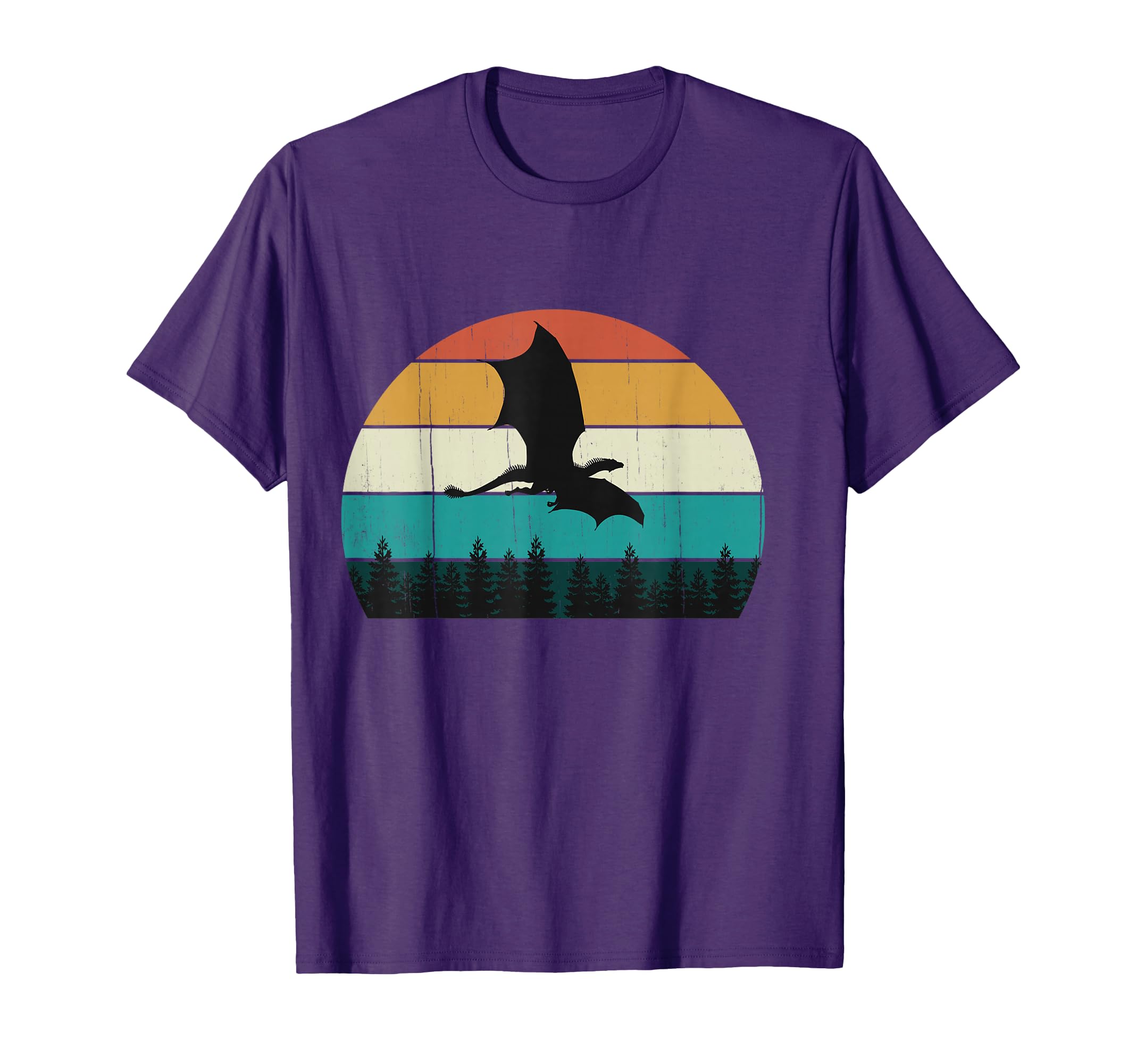 Flying Dragon Sunset Fantasy Sci Fi T-Shirt - Minimalist Print for Adults - T-Shirt, Sweatshirt, Hoodie